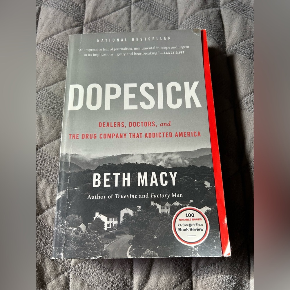 Dopesick by Beth Macy Softcover Nonfiction Book Novel